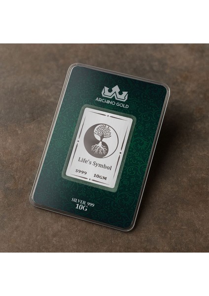 999 Ayar Gümüş ile Üretilmiş Yin Yang Sembolü ile Bütünleşen Ağaç Temalı Hediyelik 10 Gram Gümüş KÜLÇESI-691