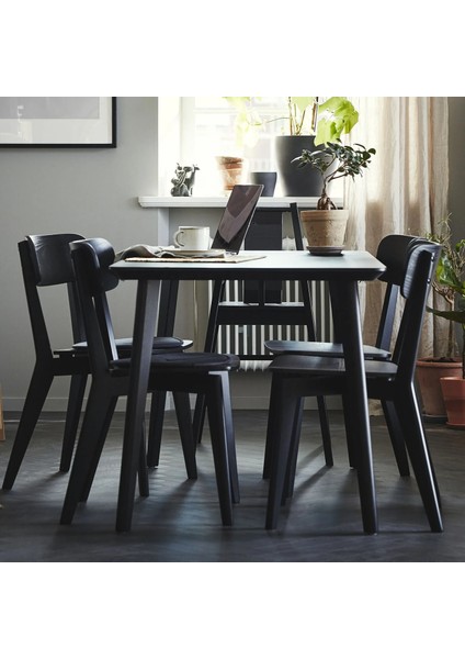 Lısabo Mutfak Masası Siyah 140 x 78 cm 4 Kişilik indirimleri