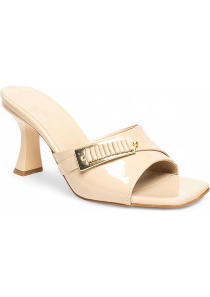 Sief Bej Rugan Topuklu Terlik