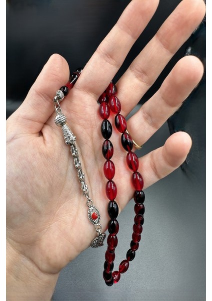 Siyah Kırmızı Ateş Kehribar Tespih fırsatları