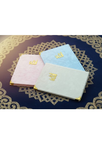 Kadife Kapaklı 3 Adet Yasini Şerif ve Dualar Seti (12,5X16,5CM) S2 modelleri
