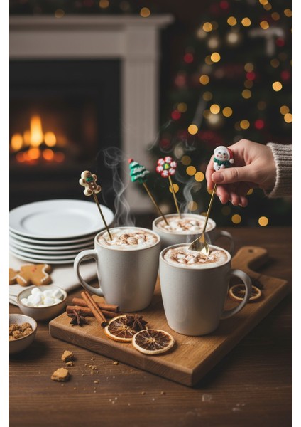 Yeni Yıl 6'lı Mini Çay Kaşığı modelleri