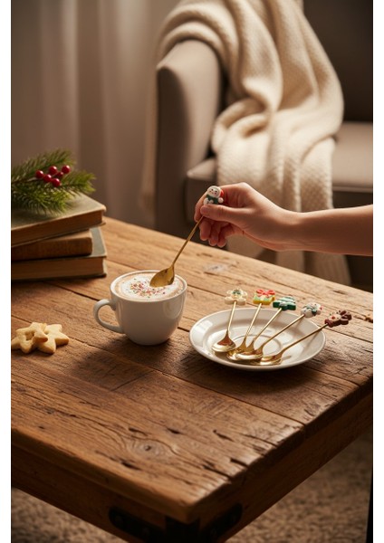 Yeni Yıl 6'lı Mini Çay Kaşığı indirimleri