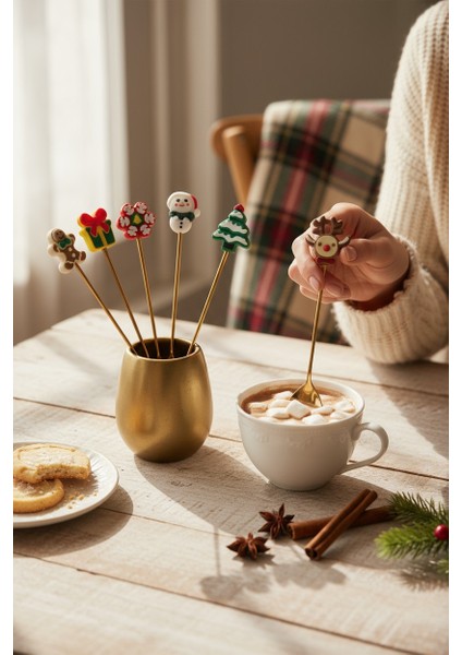 Yeni Yıl 6'lı Mini Çay Kaşığı