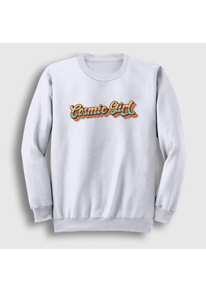 Unisex Beyaz Cosmic Girl Jamiroquai Sweatshirt