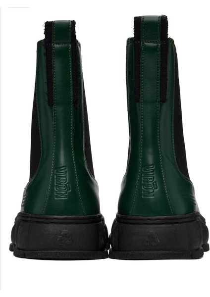 Virón Ssense Exclusive Yeşil 1997 Chelsea Botları ,el Yapımı Bilekte Biten Yeşil Suni Deri Botlar. modelleri