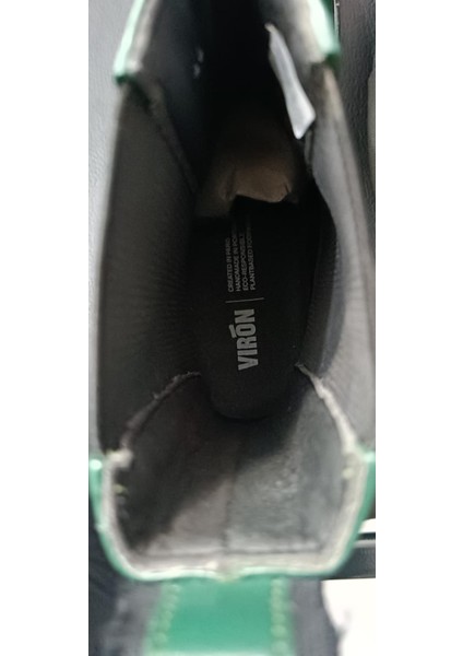 Virón Ssense Exclusive Yeşil 1997 Chelsea Botları ,el Yapımı Bilekte Biten Yeşil Suni Deri Botlar.