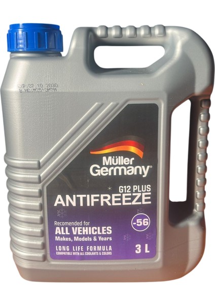 Müler Germany G12 Plus Antifriz –56°c Mavi 3 Lt | Uzun Ömürlü Radyatör Koruyucu Sıvı