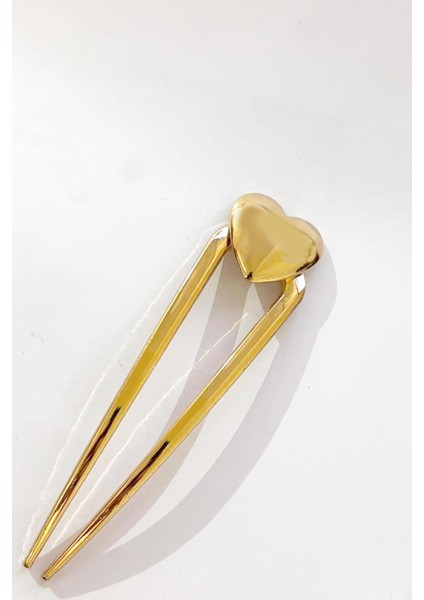 Kalp Dekorlu Metal Topuz Çubuk Toka modelleri