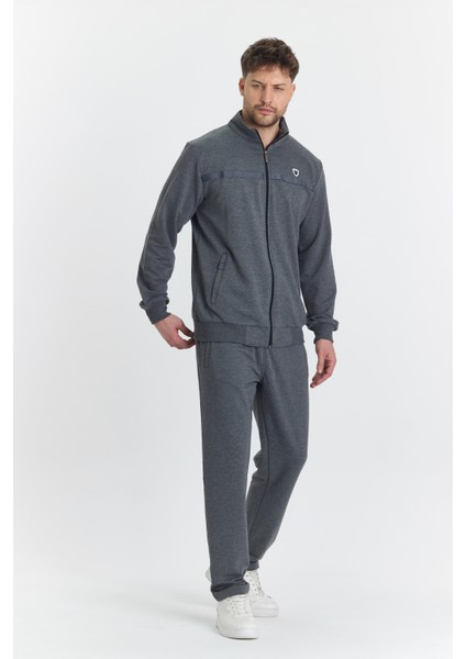 Erkek Pamuklu Tam Fermuarlı Eşofman Takımı Antrasit M. 201462-A modelleri