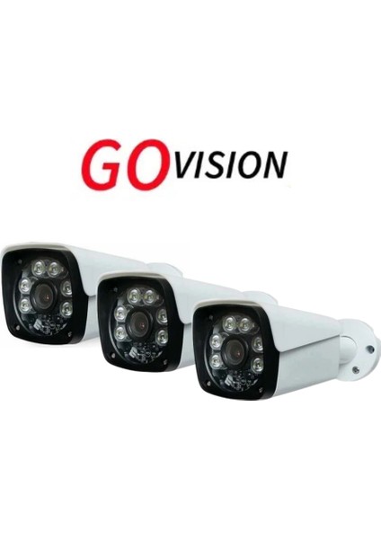 3 Adet 5mp 3.6mm Ahd Bullet Kamera