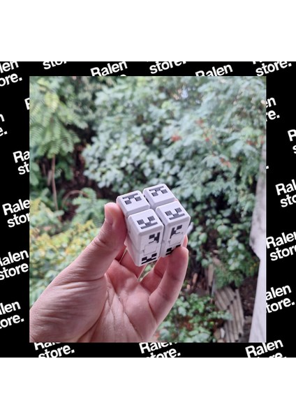 Minecraft Mini Skeleton Sonsuz Küp Stres Oyuncağı Fidget | 8X4CM ( Yüksek Kalite 3D Baskı Pla )