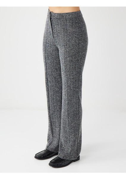 Antrasit Melanj Normal Bel Normal Paça Örme Pantolon fırsatları