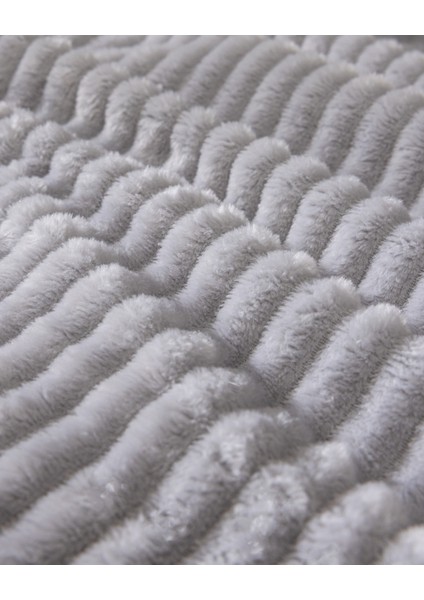 Corbeau Çift Kişilik Welsoft Düz Battaniye - Gri