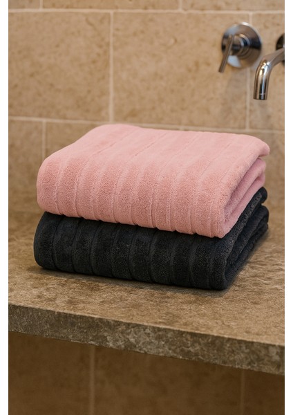 2 Adet 70X140 Doğal Penye Ipinden Üretilmiş Banyo Havlusu Suyu Çabuk Emer Uzun Yıllar Yumuşak Kalır