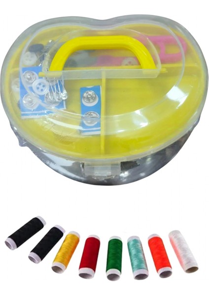 Iplik Set Büyük Kalp Plastik Dikiş Seti