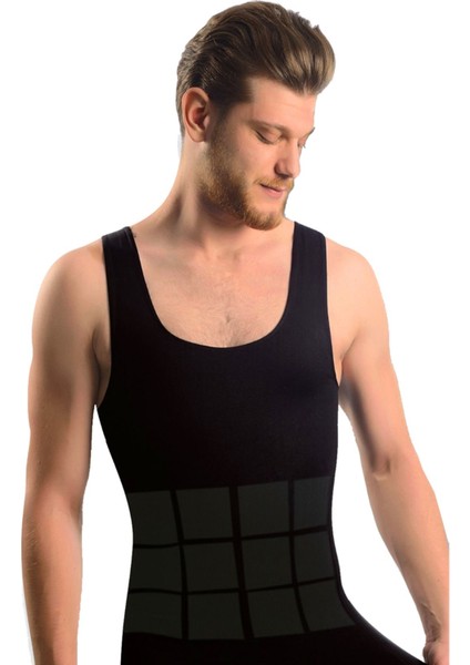 Siyah Erkek Dikişsiz Vücut Toparlayıcı Korse
