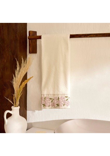 Artisan Arke %100 Pamuk Nakışlı El Havlusu Ekru 50X90 cm