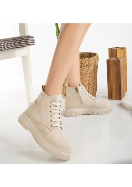 Jiwa Bej Süet Bağcıklı Bot fırsatları