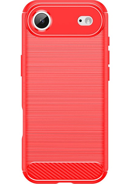 iPhone Air Telefon Kılıfı, Fırçalanmış Karbon Fiber Dokulu Esnek Tpu Tampon, Darbe Emici Koruyucu Kılıf iPhone Air (Yurt Dışından)