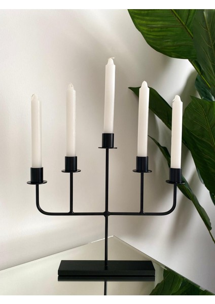 Decolin Metal Beşli Paslanmaz Dekoratif Şamdan&mumluk fiyatları