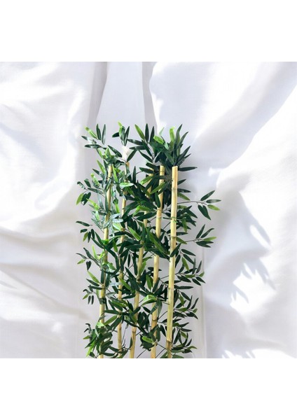 200 cm 20'li Islak Dokulu Yoğun Yapraklı Yapay Bambu