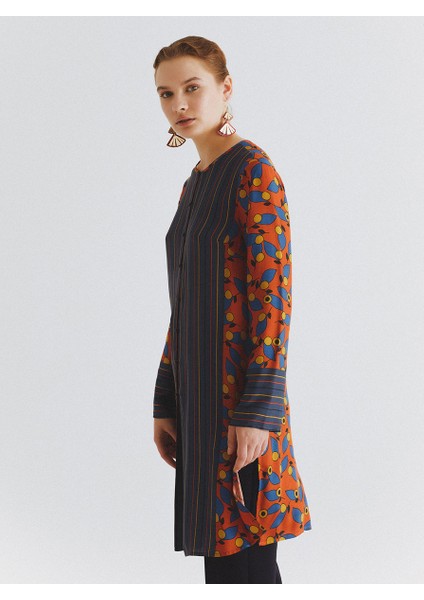 Yırtmaçlı Desenli Tunik Standart Renk K2013308_089 fiyatları