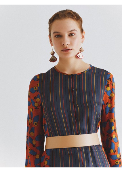 Yırtmaçlı Desenli Tunik Standart Renk K2013308_089 modelleri