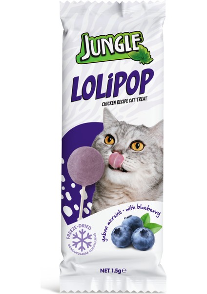 Kedi Lolipopu Yaban Mersinli ( 12 Adet )