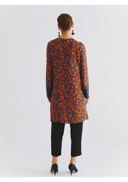 Yırtmaçlı Desenli Tunik Standart Renk K2013308_089 fırsatları