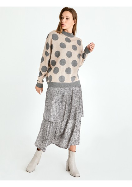 Volanlı Etek Gümüş K2015024_078