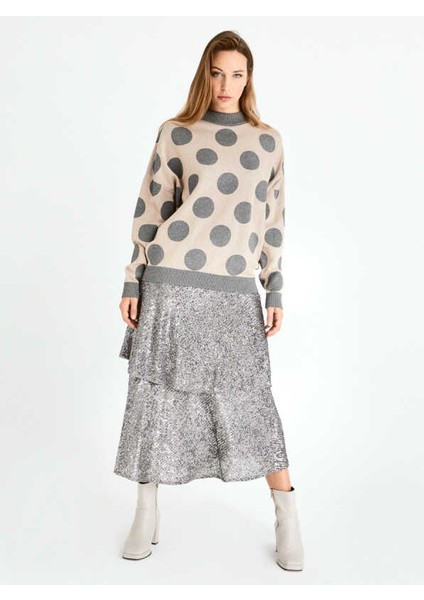 Volanlı Etek Gümüş K2015024_078 fırsatları