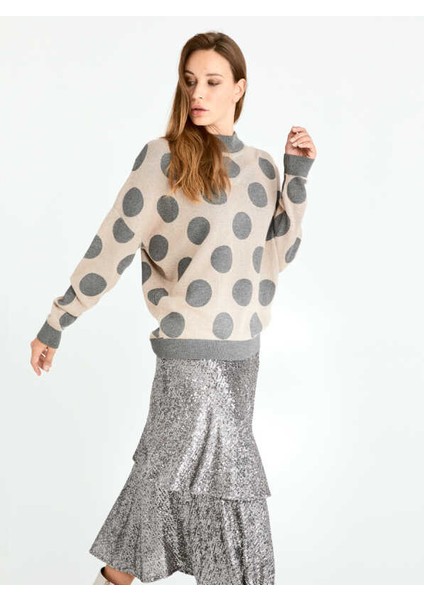 Volanlı Etek Gümüş K2015024_078 indirimleri