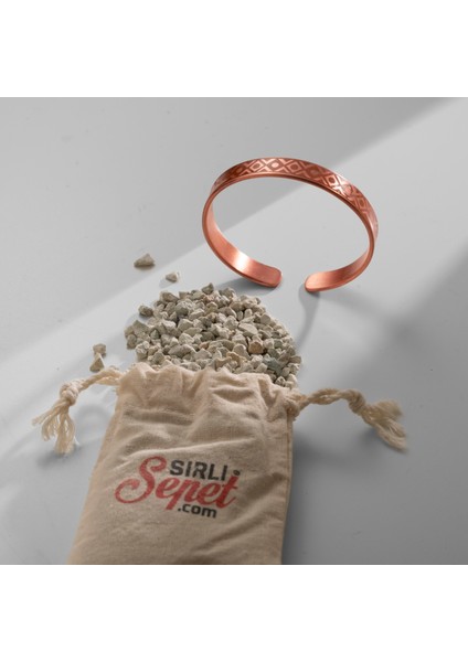 Zik Zak Kare Motifli Bakır Bilezik (Zeolit Taşı) modelleri