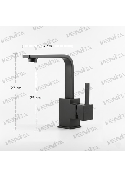 Siyah Kare T-Mix Lavabo Bataryası modelleri