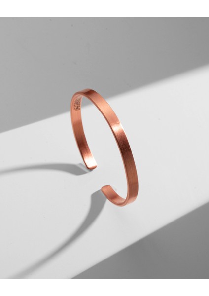 Içi Ayetel Kürsi Yazılı Dışı Düz Ince Bakır Bakır Bilezik