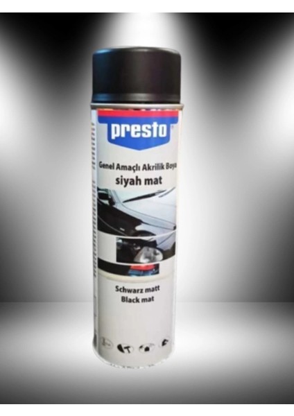 Akrilik Sprey Tamir Boyası Mat Siyah 500 ml