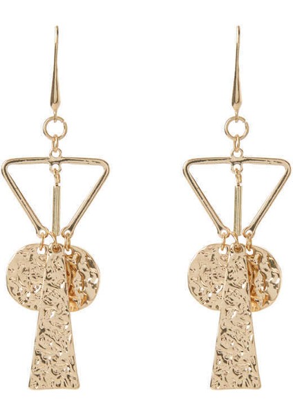 Üçgen Ve Daire Detaylı Küpe Standart Renk K2086122_089 modelleri