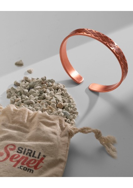 Eşkenar Motifli Bakır Bilezik (Zeolit Taşı) fiyatları