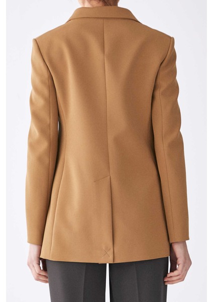 Cep Ve Düğme Detaylı Rengi Ceket Hardal K1716015_026 indirimleri