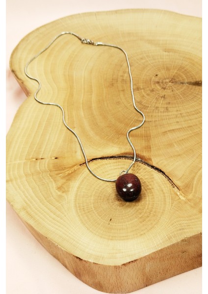 Kantaşı Doğal Taşı Zincirli El Yapımı Kolye Uç: 2 cm Zincir: 20 cm Kutulu modelleri