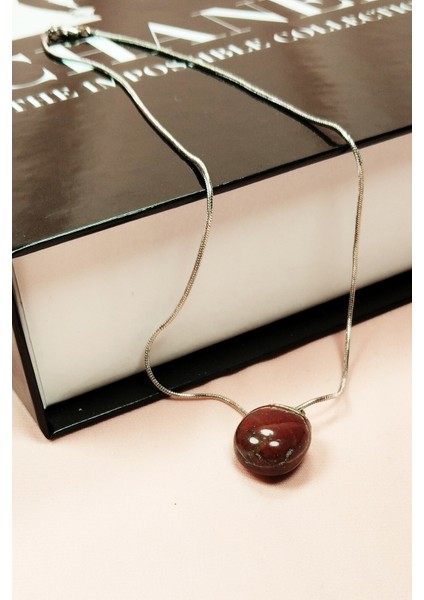 Kantaşı Doğal Taşı Zincirli El Yapımı Kolye Uç: 2 cm Zincir: 20 cm Kutulu fırsatları