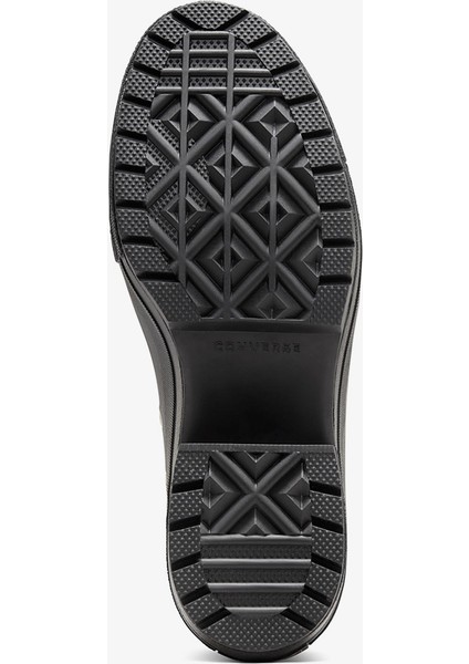 Chuck 70 De Luxe Heel Unisex Siyah Deri Platform Sneaker.001