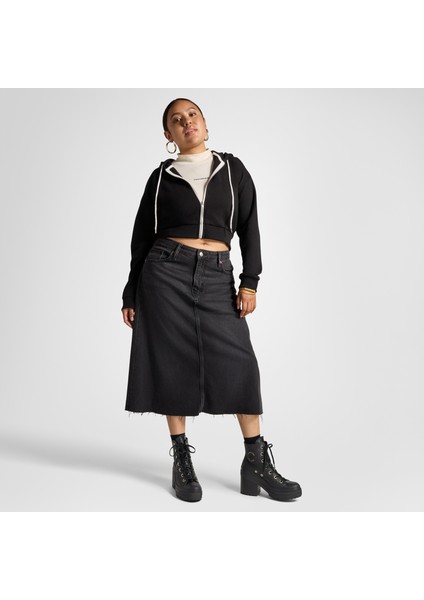 Chuck 70 De Luxe Heel Unisex Siyah Deri Platform Sneaker.001