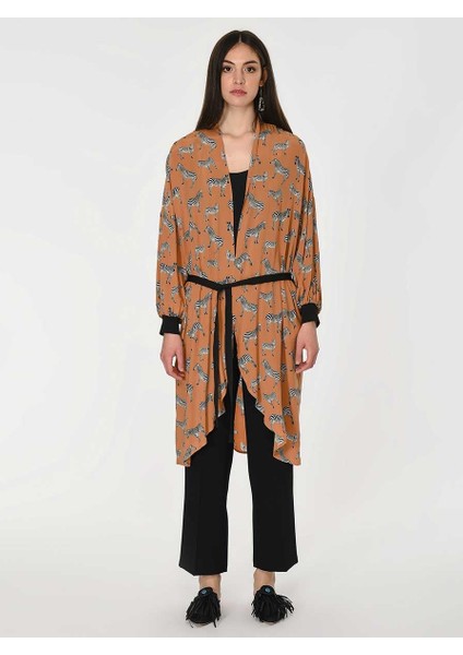 Zebra Desenli Kuşaklı Kımono Standart Renk Y1916306_089 modelleri