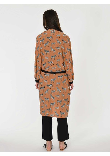 Zebra Desenli Kuşaklı Kımono Standart Renk Y1916306_089 fırsatları