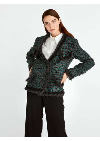 Cep Detaylı Püsküllü Renkli Kadın Ceket Standart Renk K1916011_089 modelleri