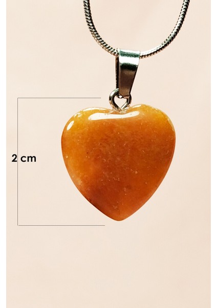 Aragonit Doğal Taşı Zincirli El Yapımı Kolye Uç: 2 cm Zincir: 20 cm Kutulu fiyatları