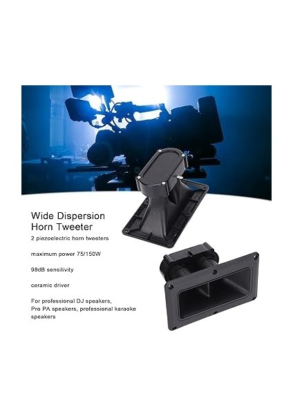 Wide Dispersion Horn Tweeter, Dual Drive Ceramic High Sensitivity Piezoelectric Speaker Audio Accessories For Car Audio Home Speakers Sound Box indirimleri