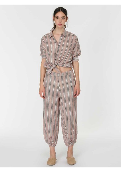 Çizgili Şalvar Pantolon Standart Renk Y1964113_089